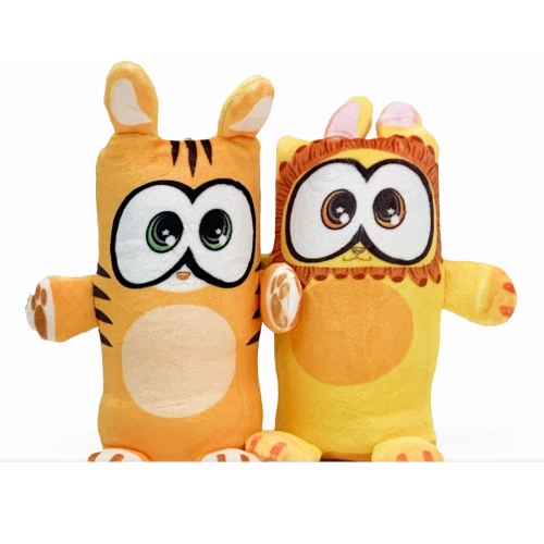 EPEE Dublusie dwustronne maskotki TYGRYS LEW 0011